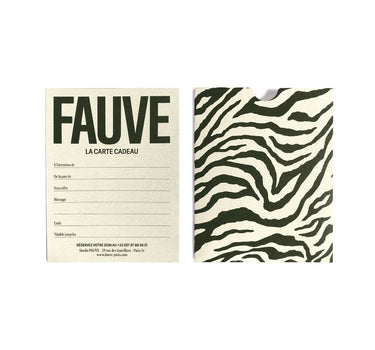 LA CARTE CADEAU PHYSIQUE SOIN AU STUDIO FAUVE